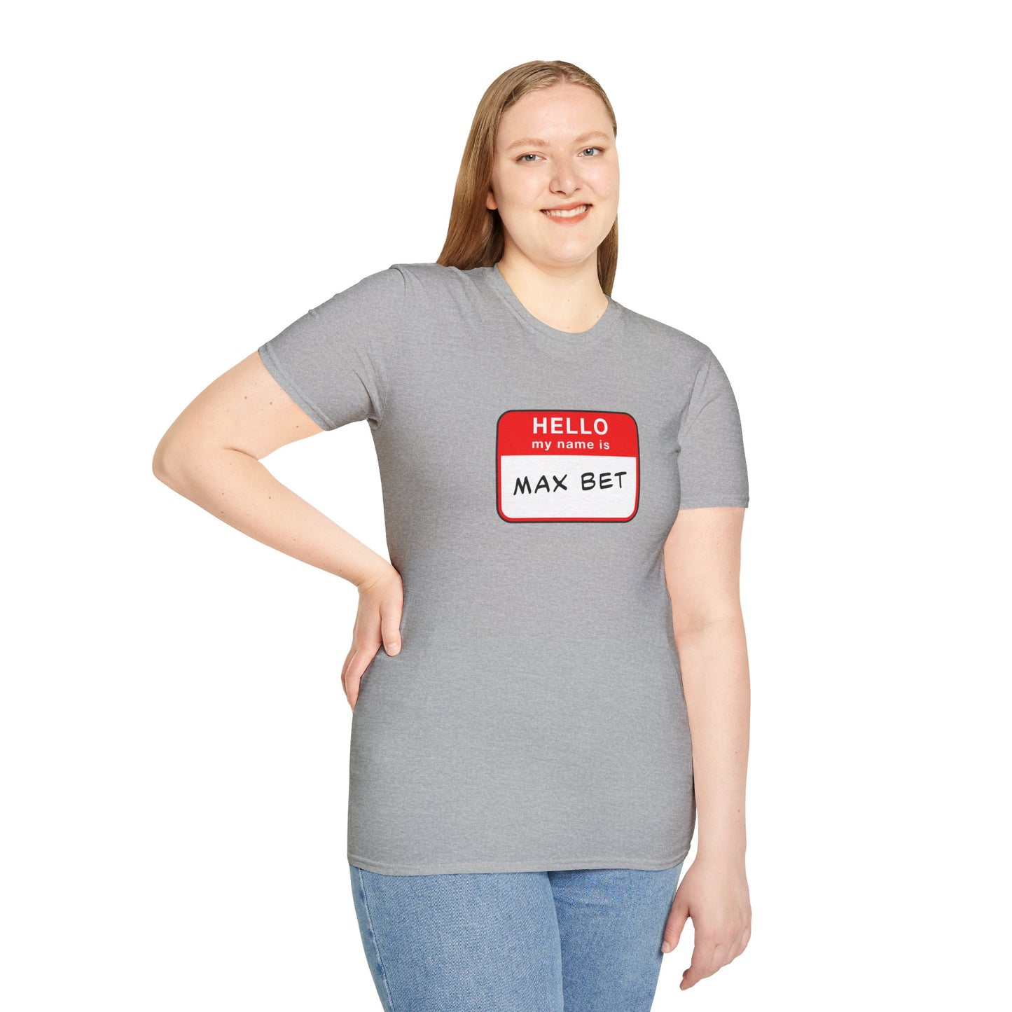 Max Bet Name Tag | Casino Gambling T-Shirt