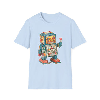Retro Robot Slot Tee | Casino Gambling T-Shirt