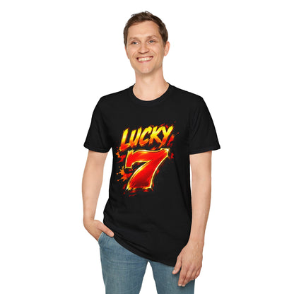 Hot Lucky 7 Graphic Tee | Casino Gambling T-Shirt