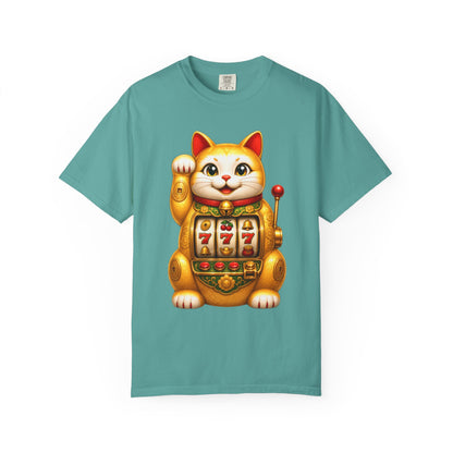 Golden Lucky Cat Slot Machine Tee