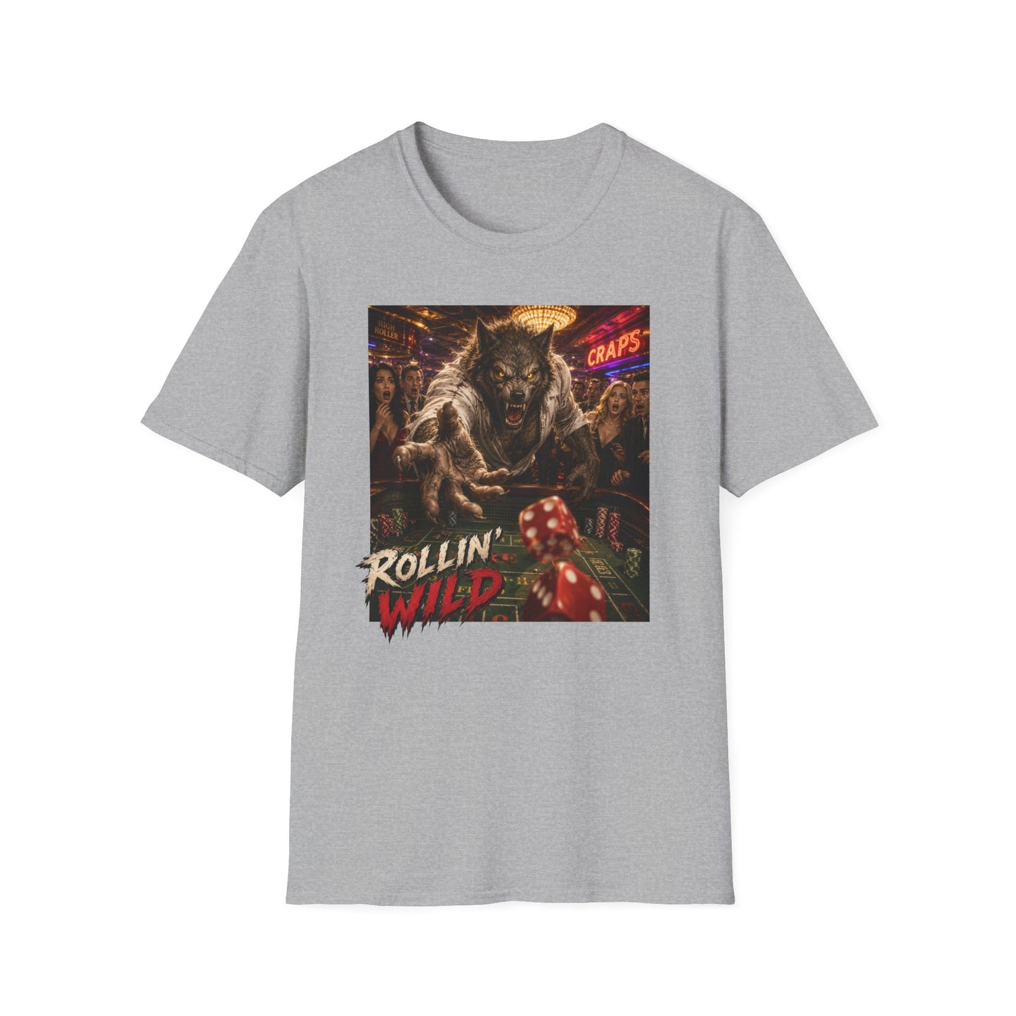 Rollin' Wild Jackpot Werewolf | Casino Gambling T-Shirt