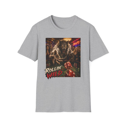 Rollin' Wild Jackpot Werewolf | Casino Gambling T-Shirt