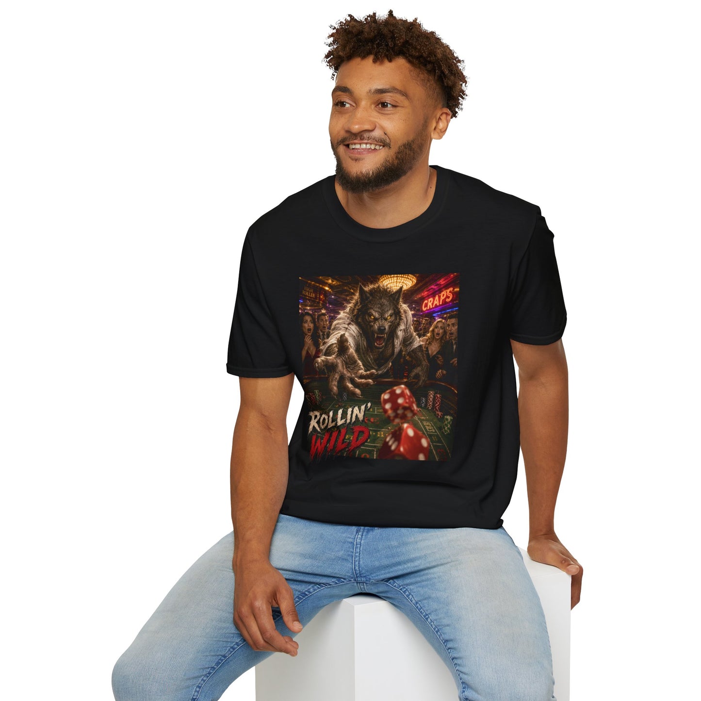 Rollin' Wild Jackpot Werewolf | Casino Gambling T-Shirt
