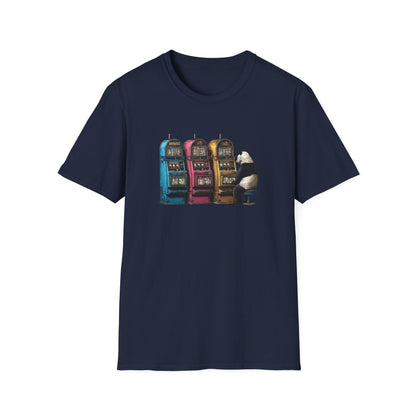 Big Panda at the Slots | Casino Gambling T-Shirt