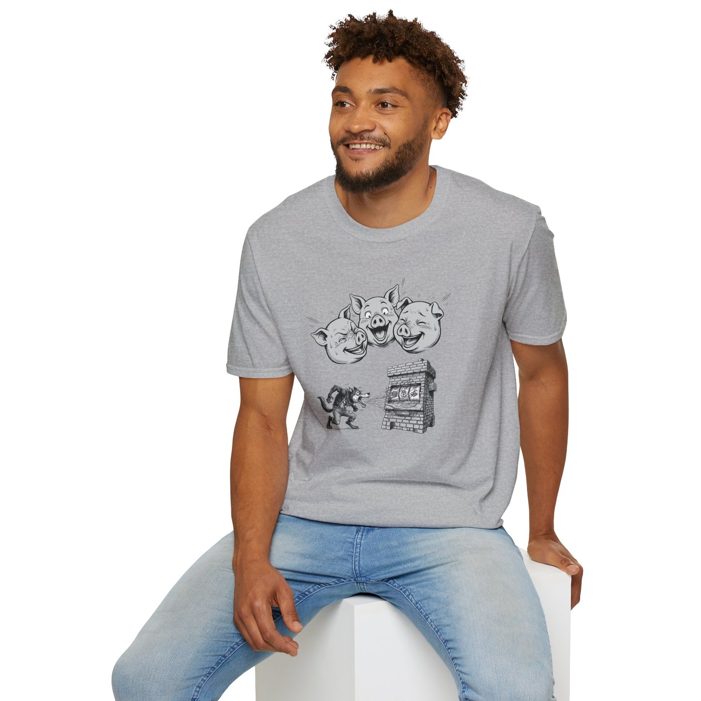 Laughing Pigs Graphic Tee | Casino Gambling T-Shirt