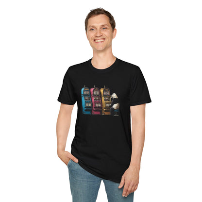 Big Panda at the Slots | Casino Gambling T-Shirt