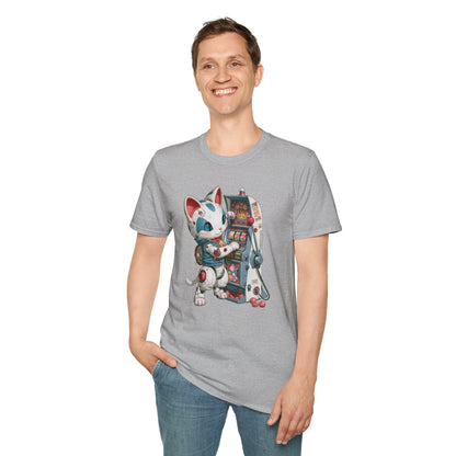 Robo Lucky Cat Graphic Tee | Casino Gambling T-Shirt