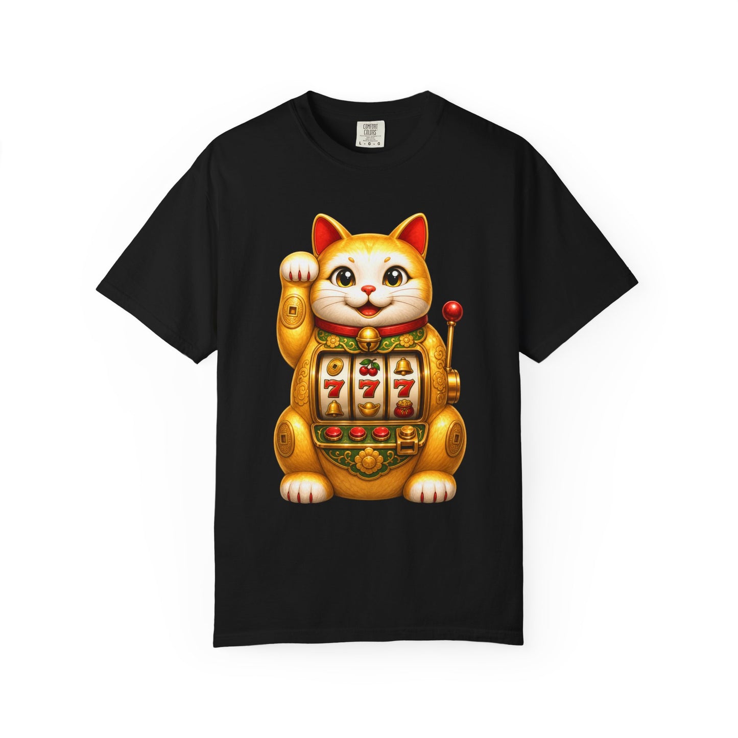 Golden Lucky Cat Slot Machine Tee