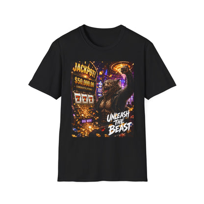 Jackpot Werewolf Unleash the Beast | Casino Gambling T-Shirt