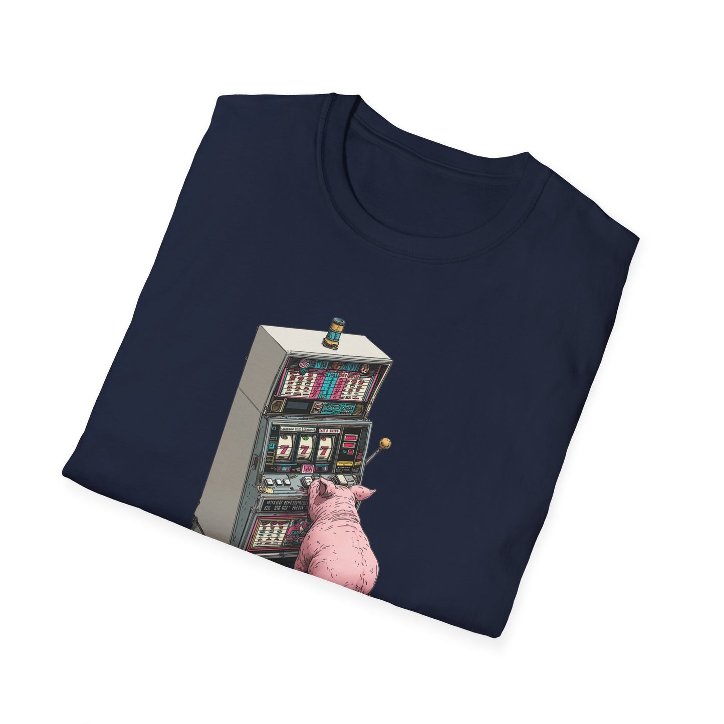 Little Pig at a Slot Machine | Casino Gambling T-Shirt