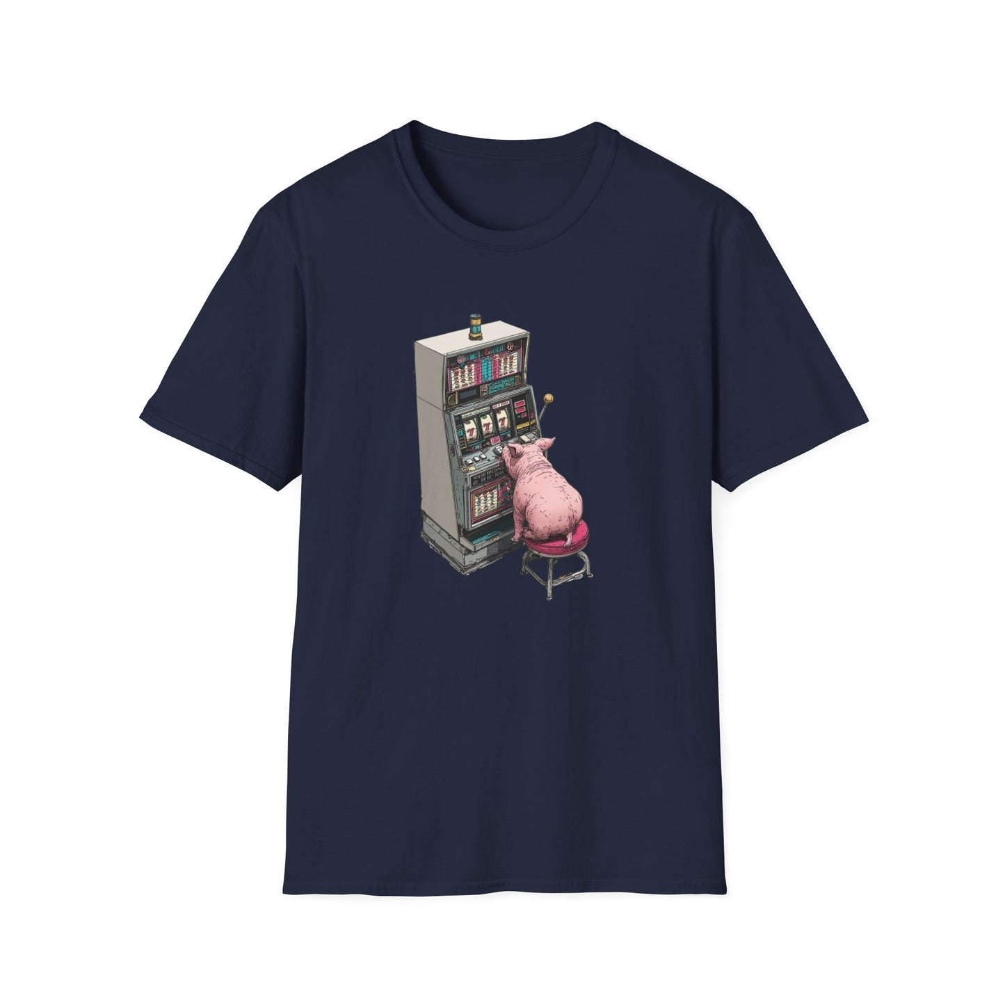 Little Pig at a Slot Machine | Casino Gambling T-Shirt