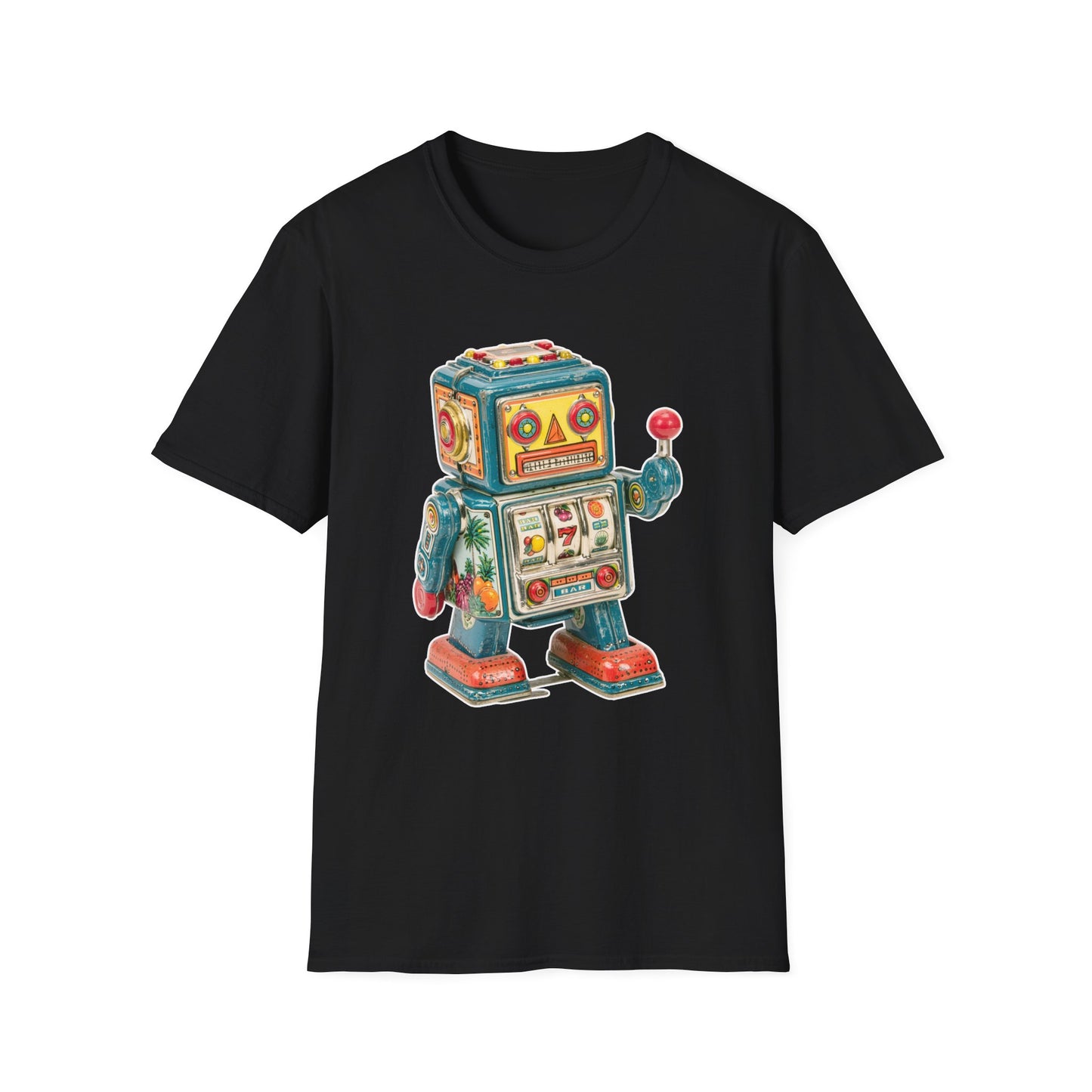 Retro Robot Slot Tee | Casino Gambling T-Shirt