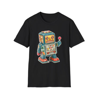 Retro Robot Slot Tee | Casino Gambling T-Shirt