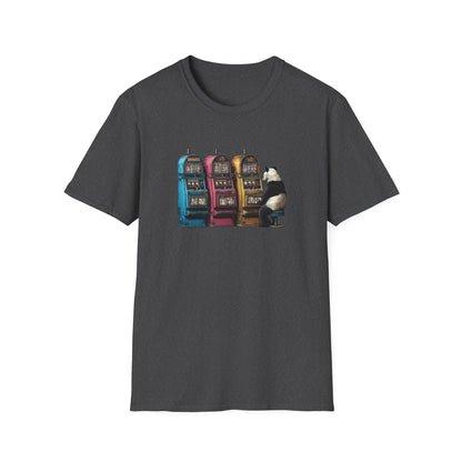 Big Panda at the Slots | Casino Gambling T-Shirt