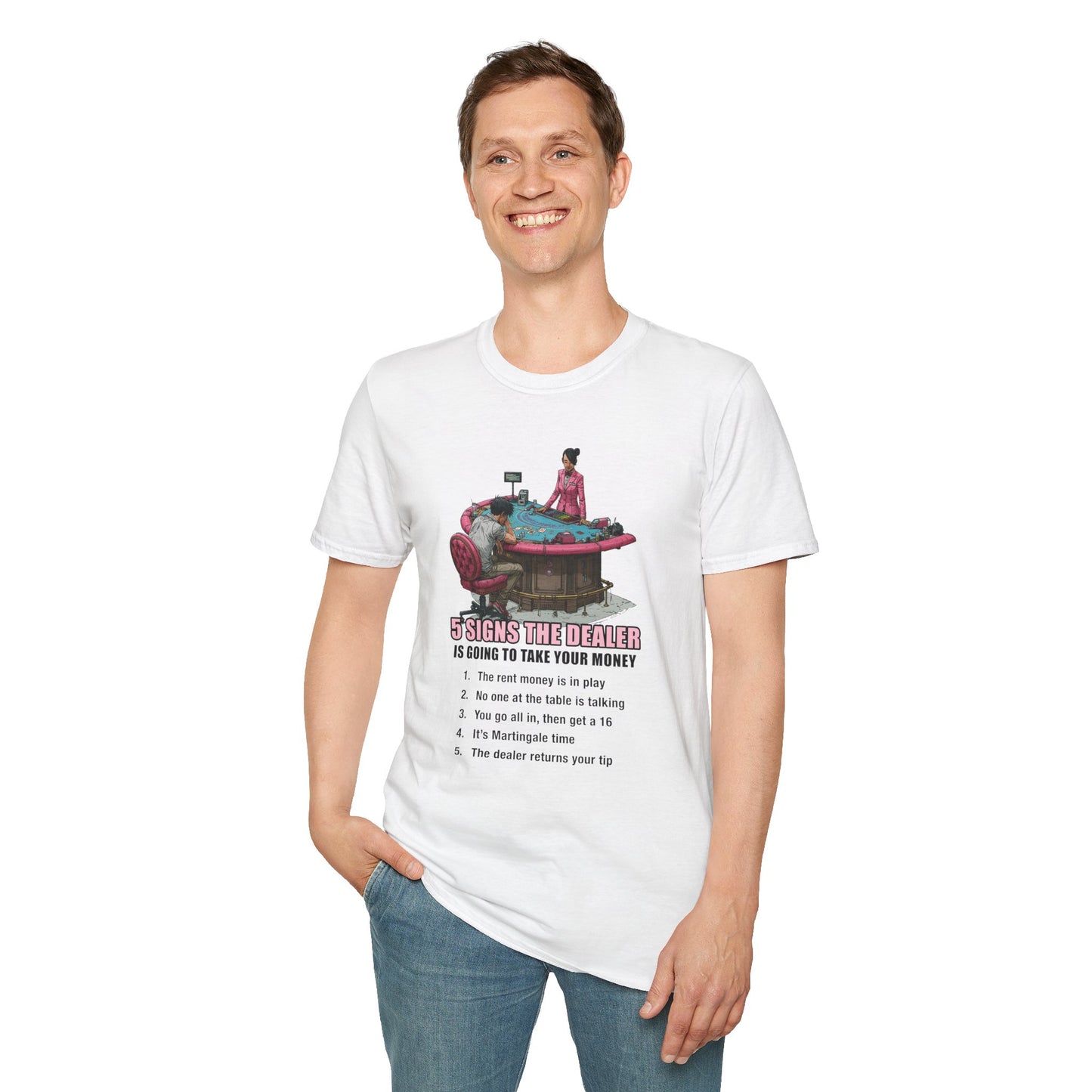 5 Signs ...Table Graphic Tee | Casino Gambling T-Shirt