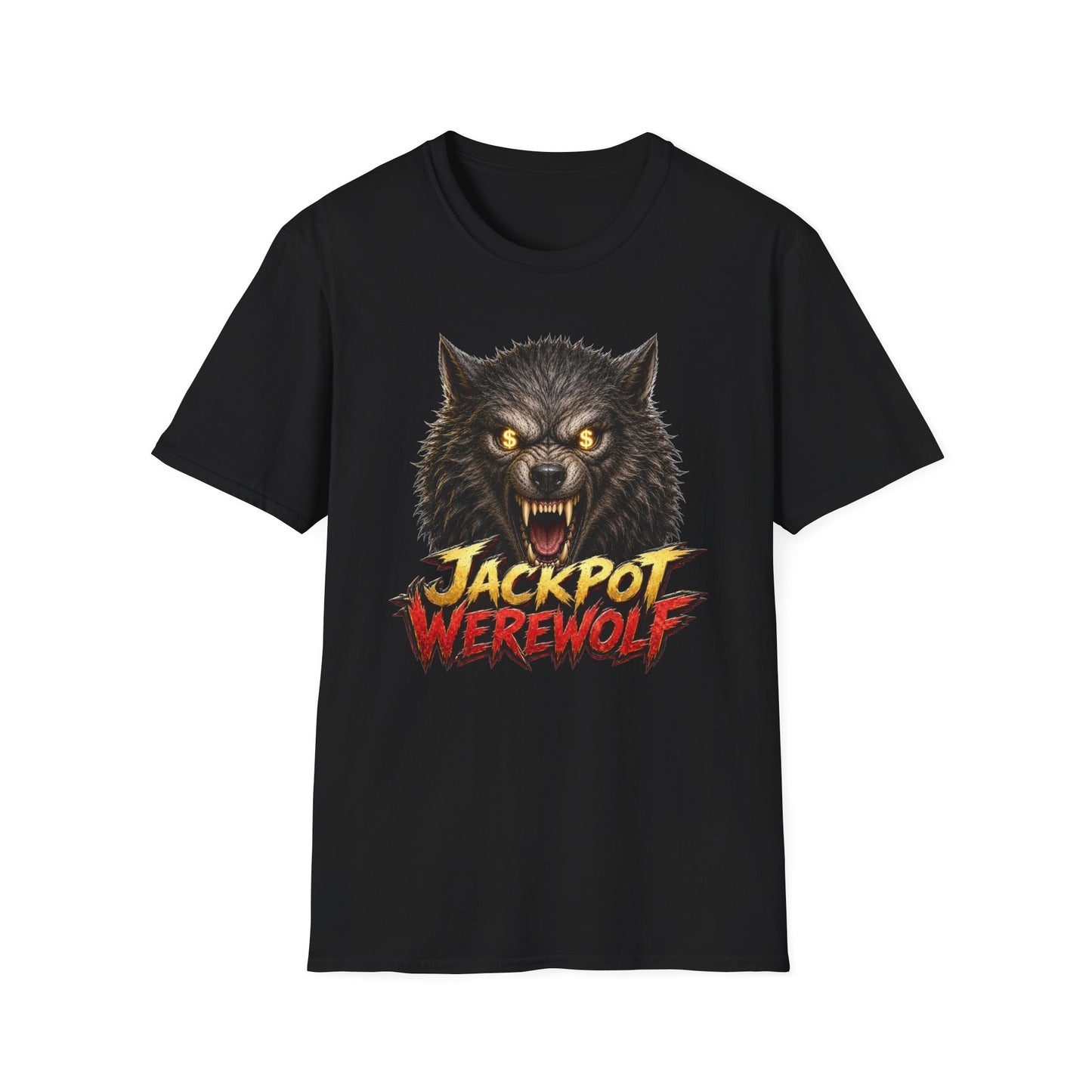 Jackpot Werewolf Graphic Tee | Casino Gambling T-Shirt