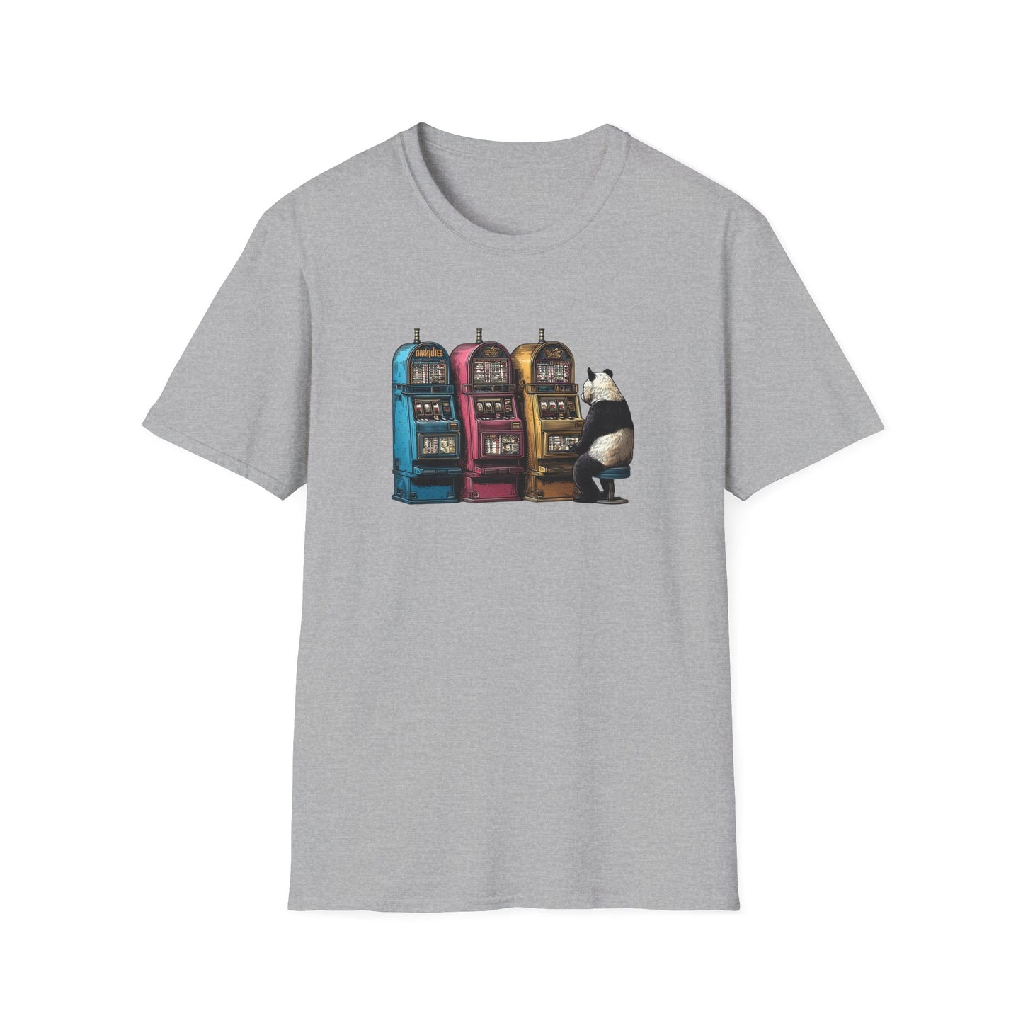 Big Panda at the Slots | Casino Gambling T-Shirt