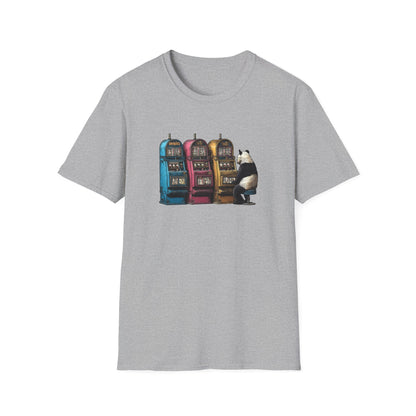 Big Panda at the Slots | Casino Gambling T-Shirt