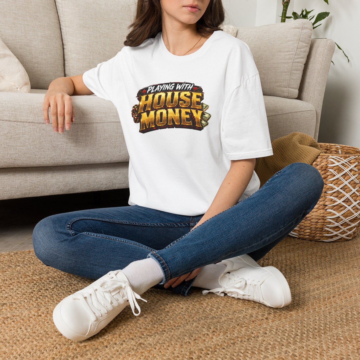 Playing With House Money Graphic Tee | Casino Gambling T-Shirt