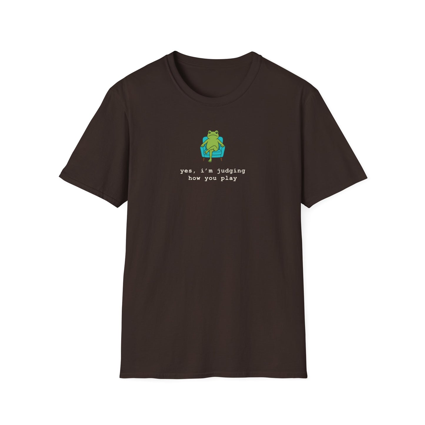 Cute Judging Frog Graphic Tee: “Yes, i’m judging how you play”