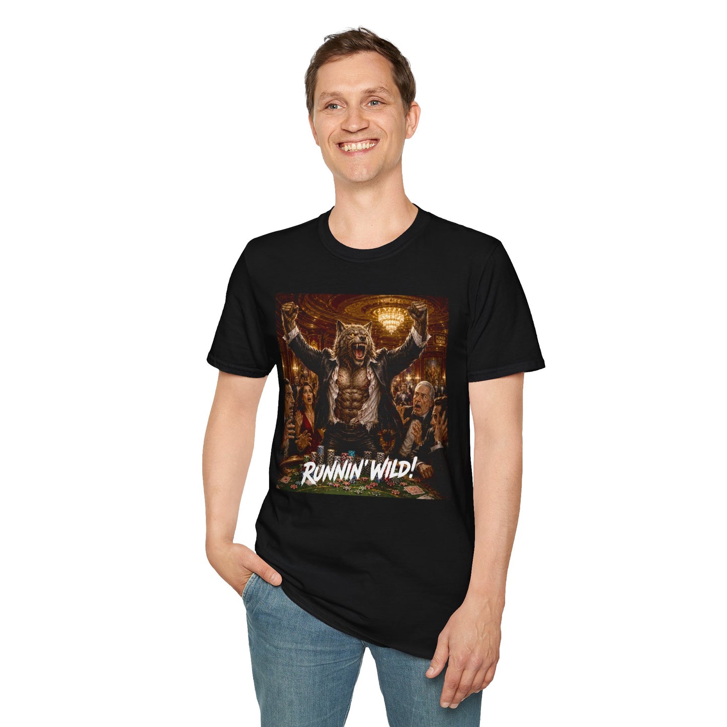 Jackpot Werewolf Runnin' Wild! | Casino Gambling T-Shirt