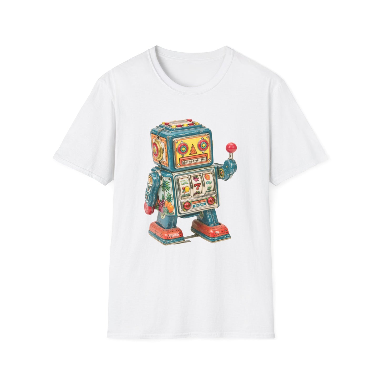 Retro Robot Slot Tee | Casino Gambling T-Shirt