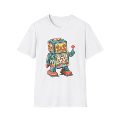 Retro Robot Slot Tee | Casino Gambling T-Shirt