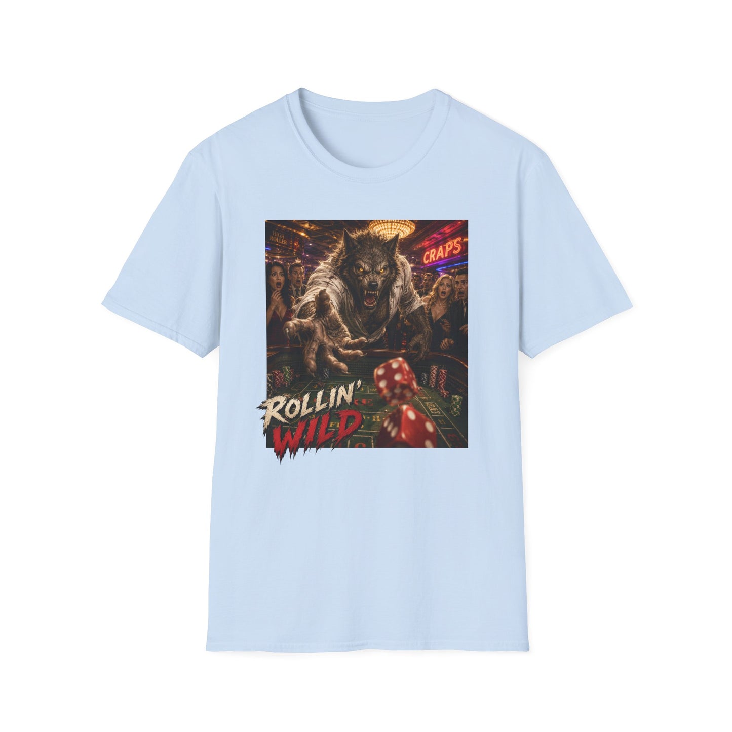 Rollin' Wild Jackpot Werewolf | Casino Gambling T-Shirt