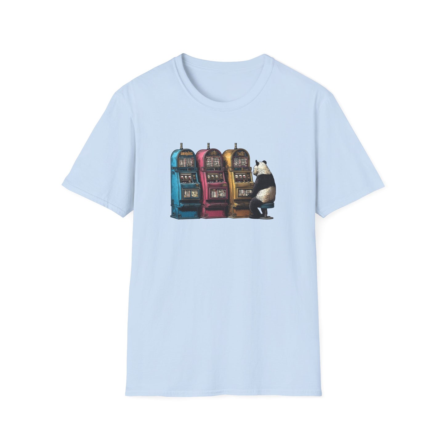 Big Panda at the Slots | Casino Gambling T-Shirt
