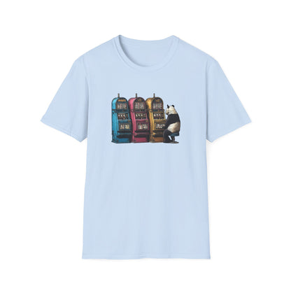 Big Panda at the Slots | Casino Gambling T-Shirt