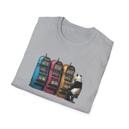 Big Panda at the Slots | Casino Gambling T-Shirt