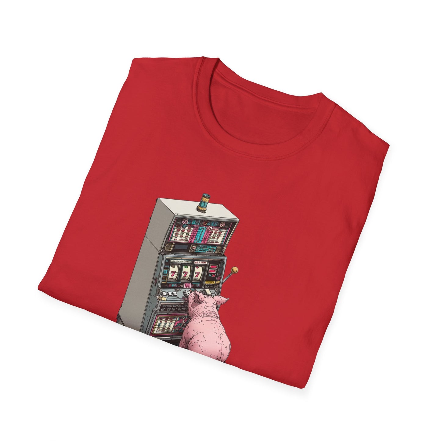 Little Pig at a Slot Machine | Casino Gambling T-Shirt