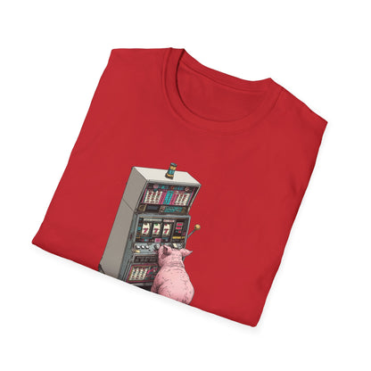 Little Pig at a Slot Machine | Casino Gambling T-Shirt
