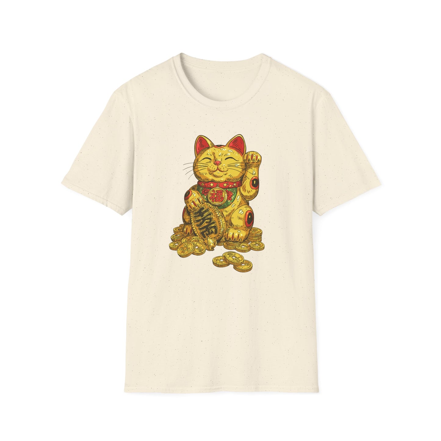 Golden Lucky Cat Graphic Tee | Casino Gambling T-Shirt
