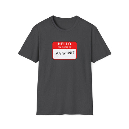 Ima Winnit Name Tag | Casino Gambling T-Shirt