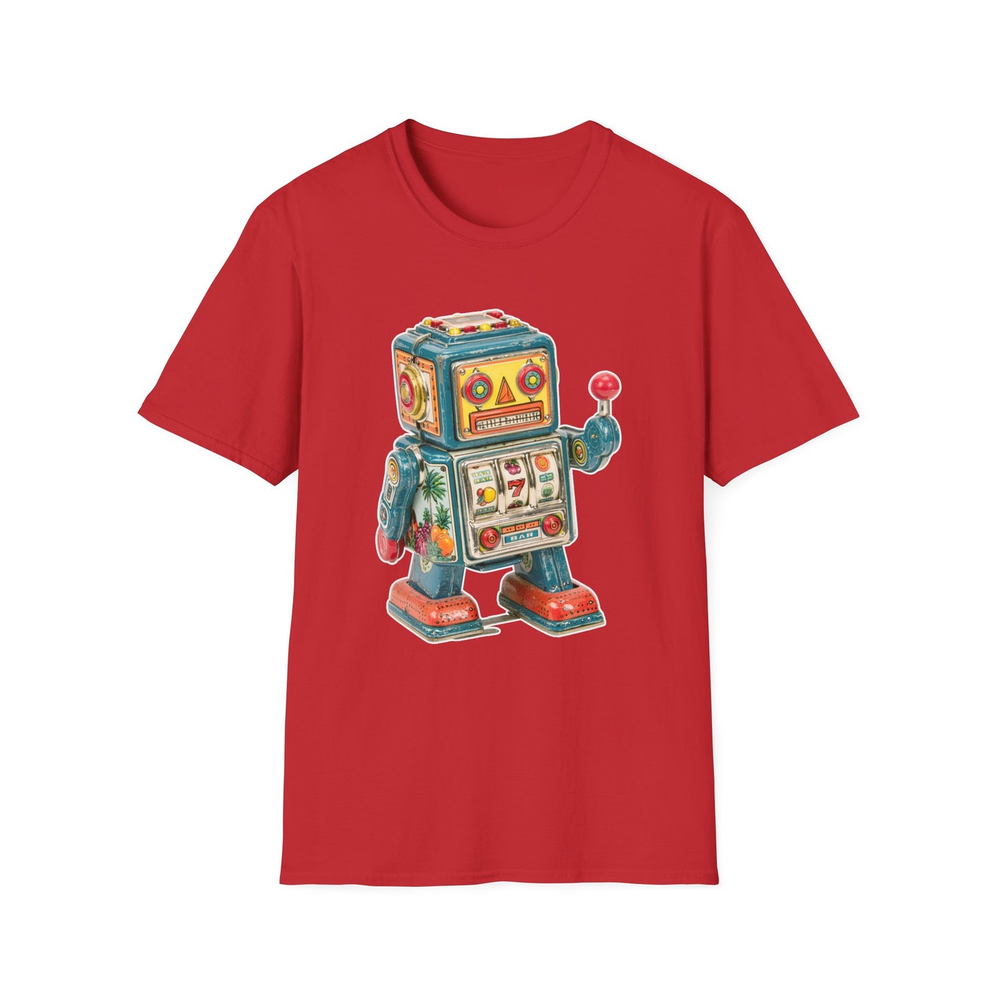Retro Robot Slot Tee | Casino Gambling T-Shirt