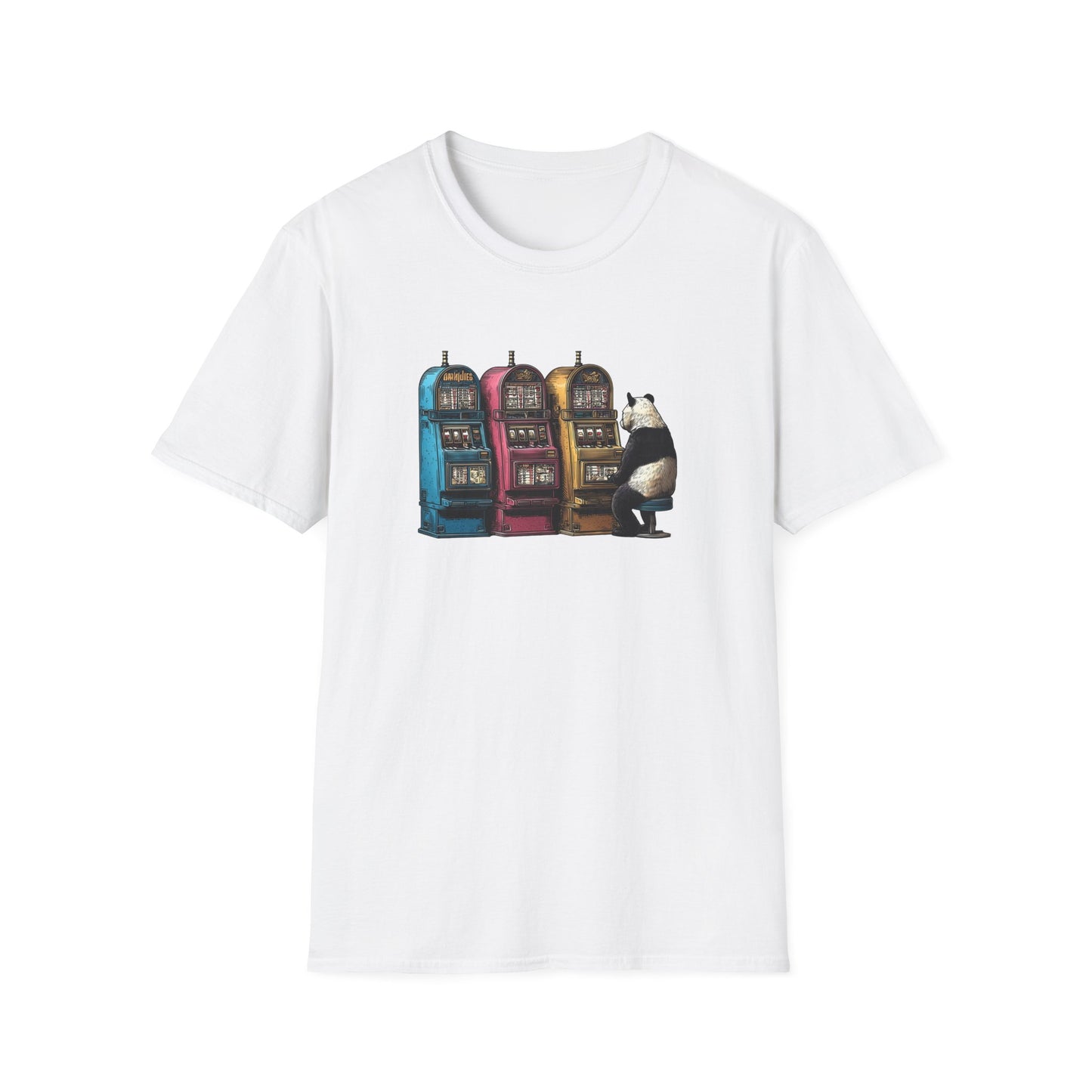 Big Panda at the Slots | Casino Gambling T-Shirt
