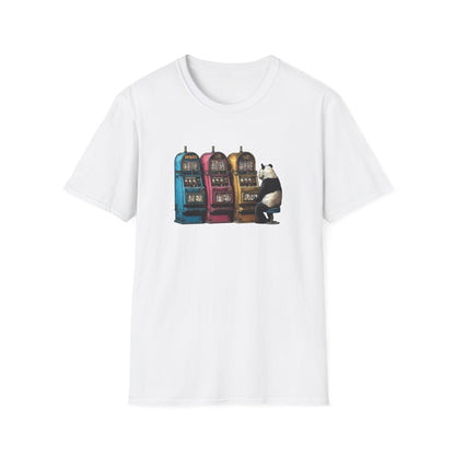 Big Panda at the Slots | Casino Gambling T-Shirt