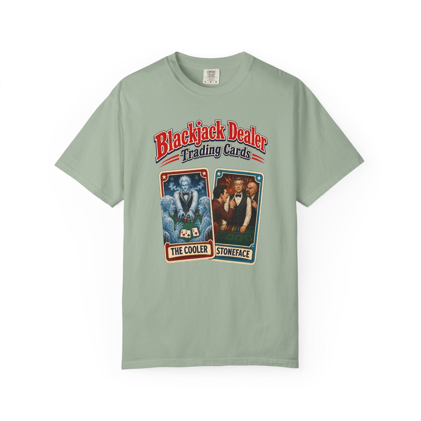 Blackjack Dealer Trading Cards T-Shirt — The Cooler & Stoneface
