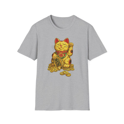 Golden Lucky Cat Graphic Tee | Casino Gambling T-Shirt