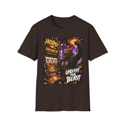 Jackpot Werewolf Unleash the Beast | Casino Gambling T-Shirt