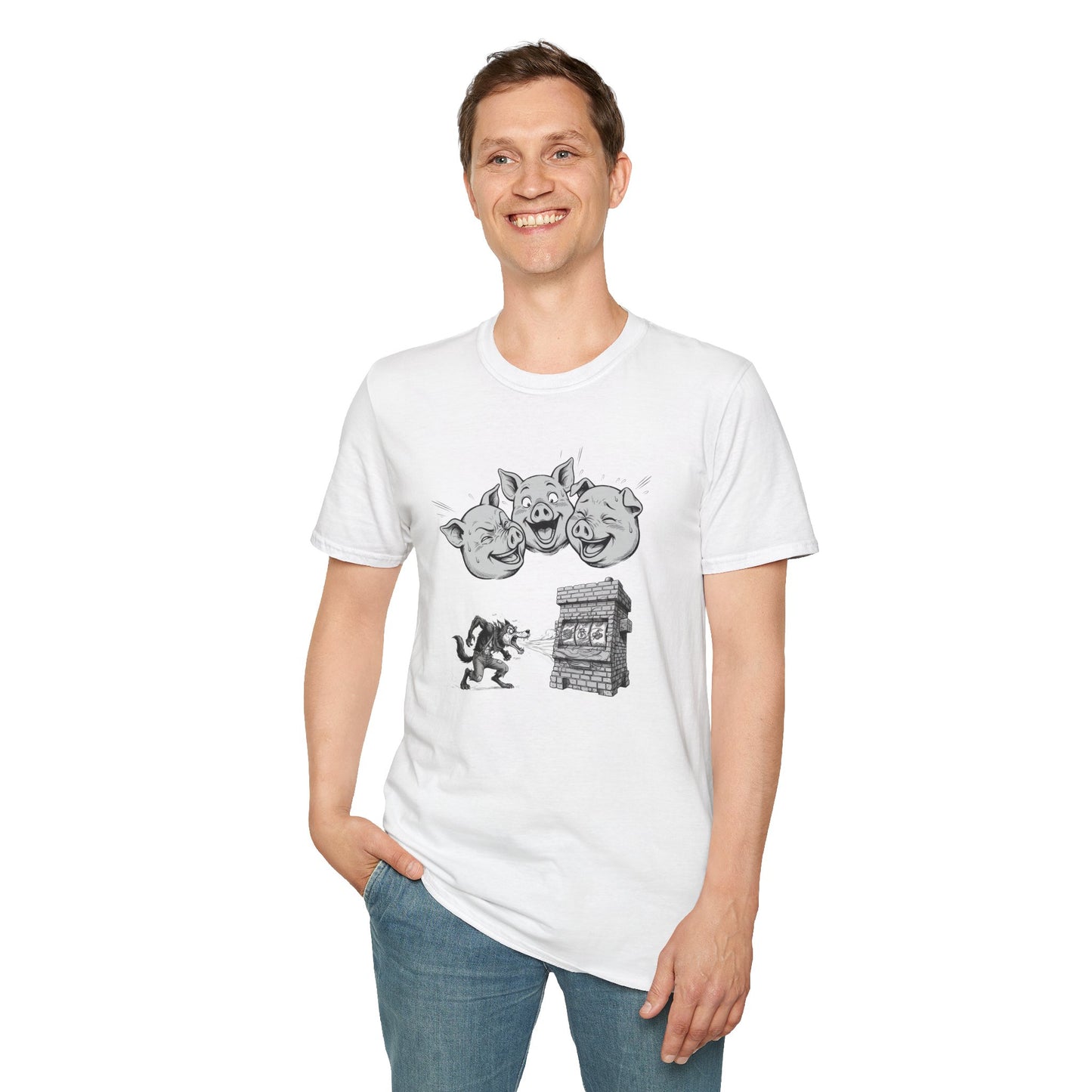 Laughing Pigs Graphic Tee | Casino Gambling T-Shirt
