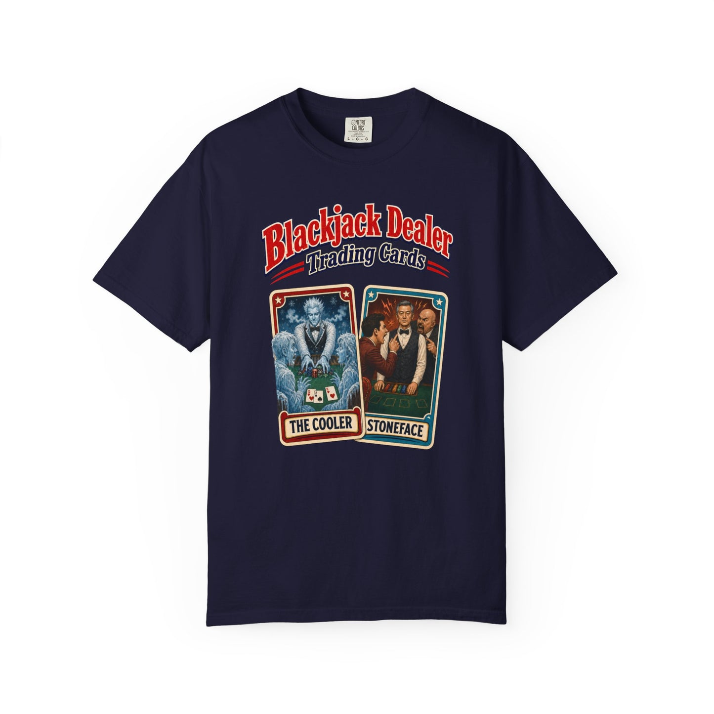 Blackjack Dealer Trading Cards T-Shirt — The Cooler & Stoneface